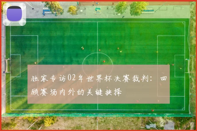 独家专访02年世界杯决赛裁判:回顾赛场内外的关键抉择